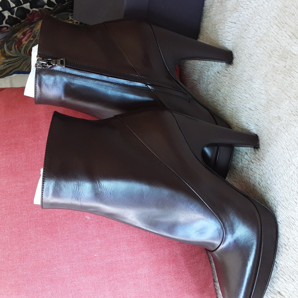 Prada leather ankle booties